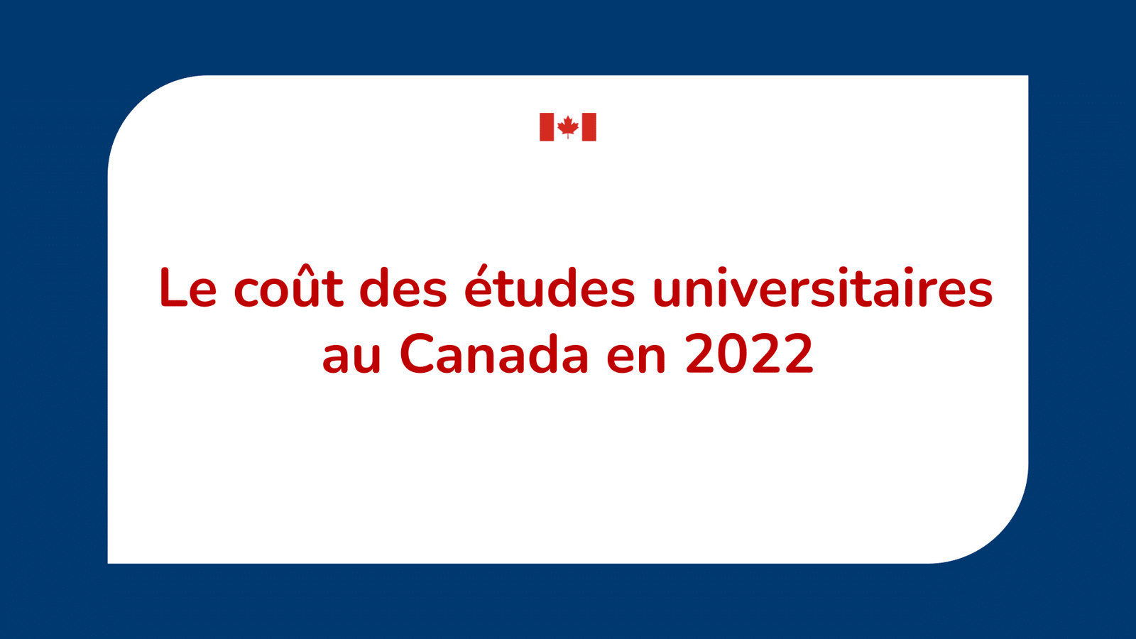 Coût des études universitaires au canada