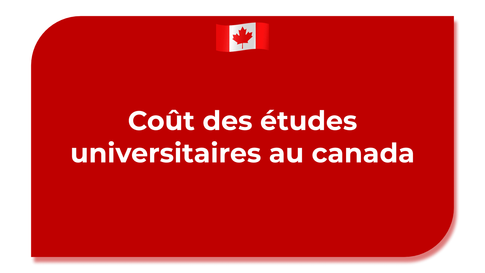 Coût des études universitaires au canada