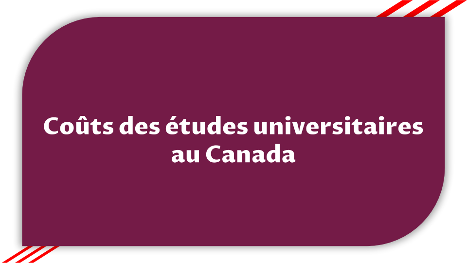 Coûts des études universitaires au Canada