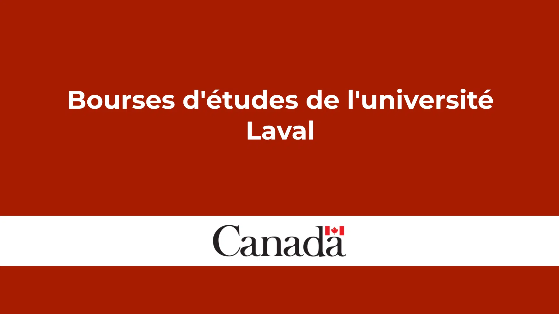 Bourses d'études de l'université Laval