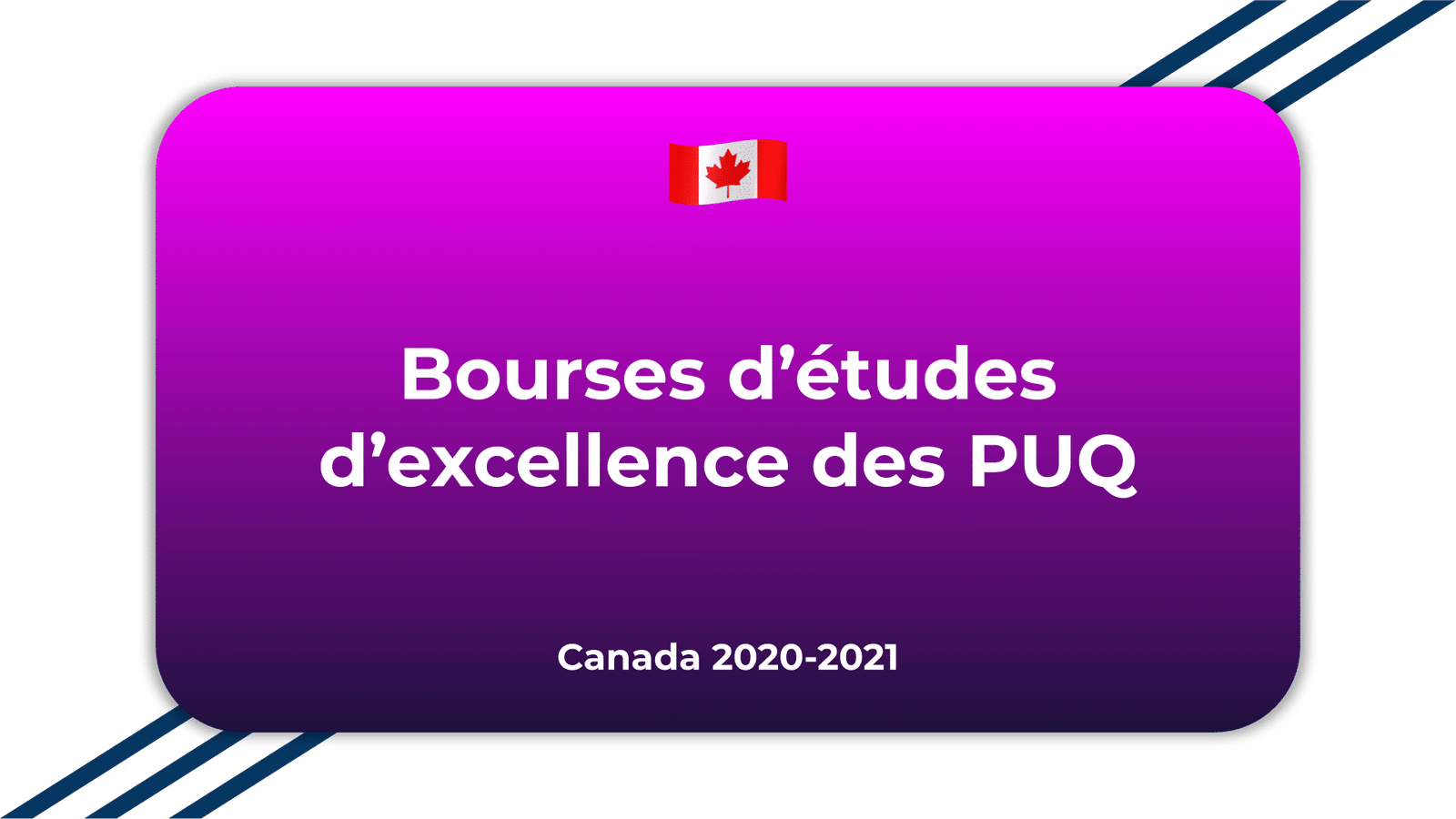Bourses d'études d’excellence des PUQ