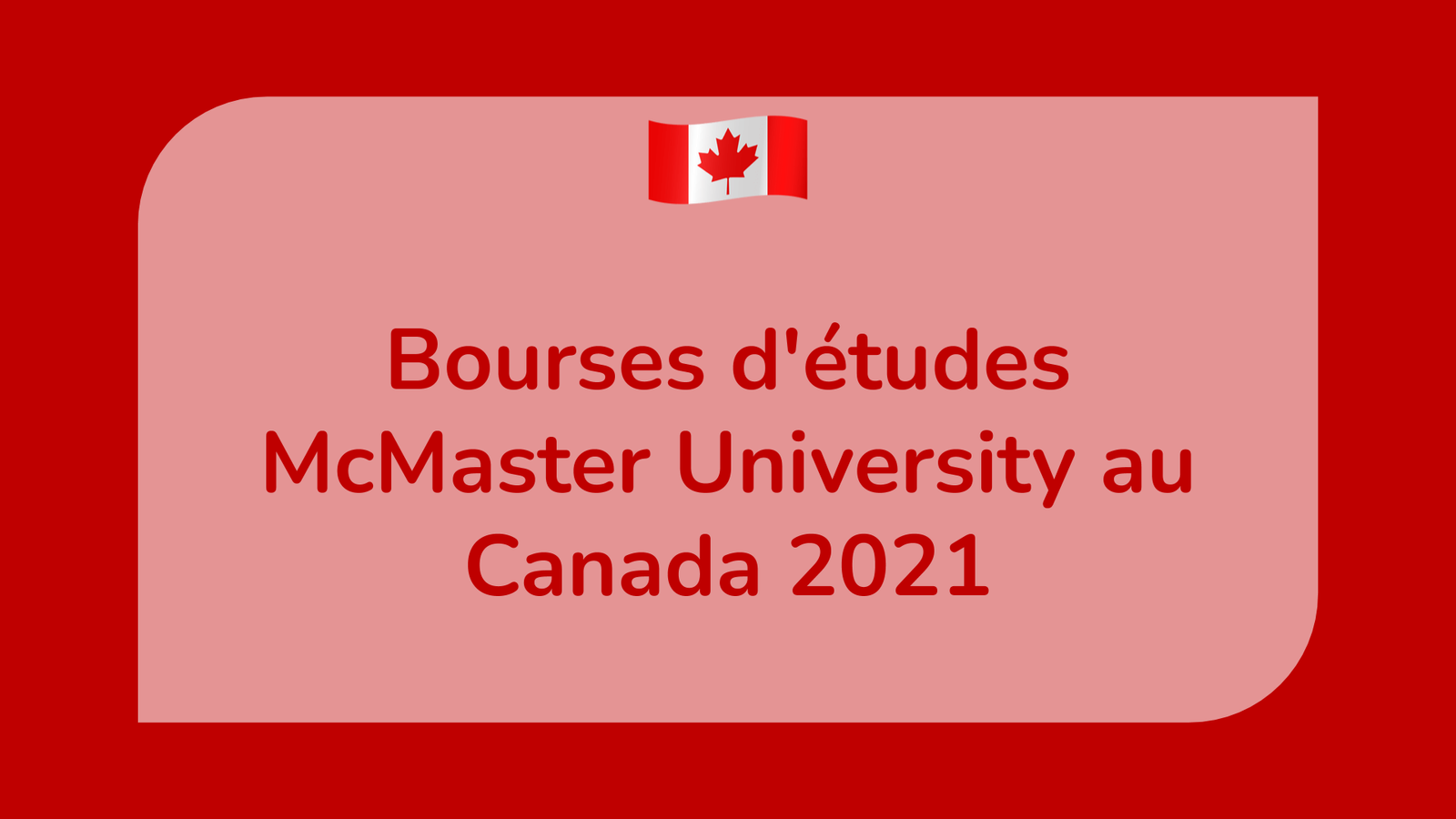 Bourses d'études McMaster University