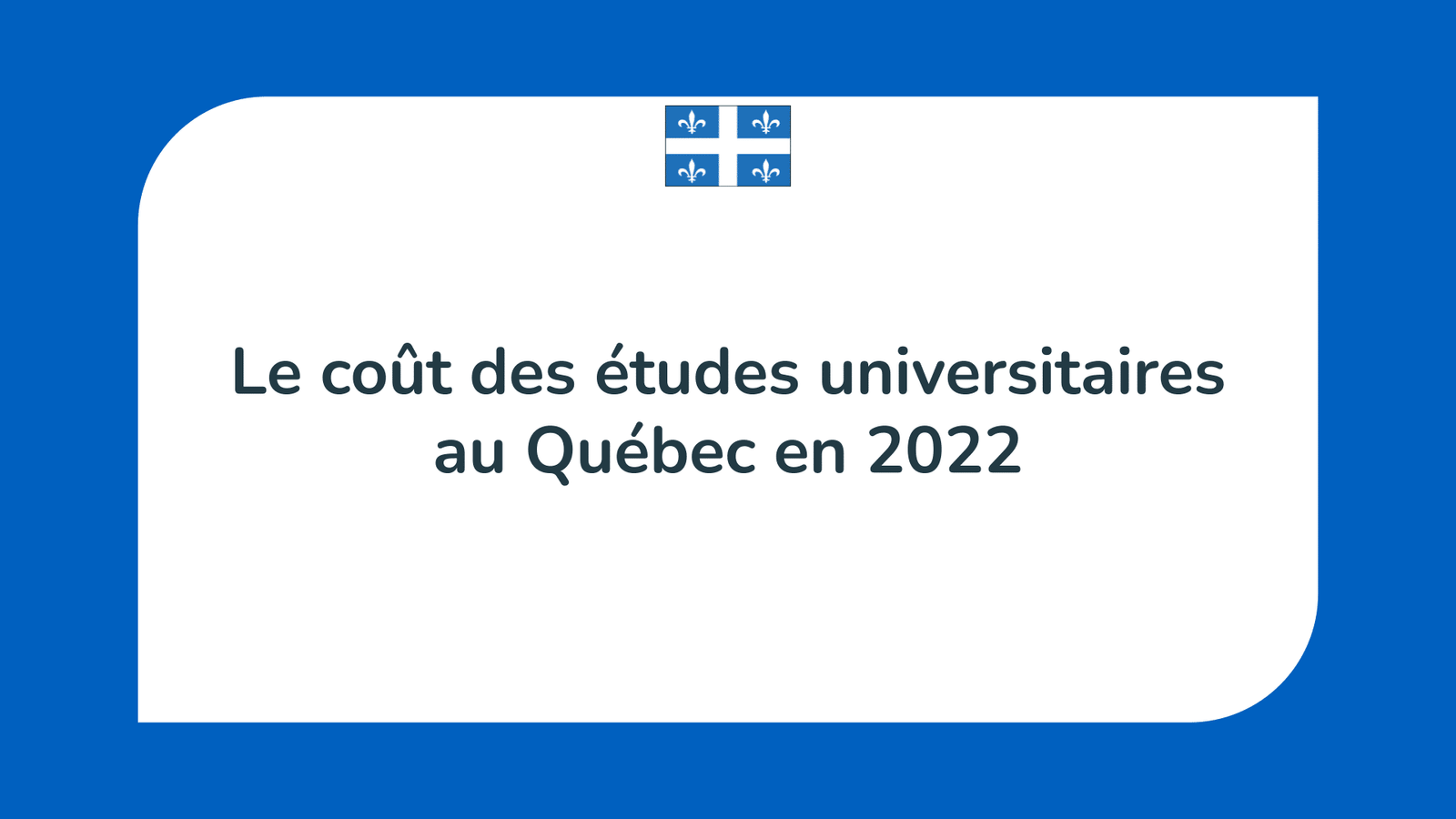 Coût des études au Québec