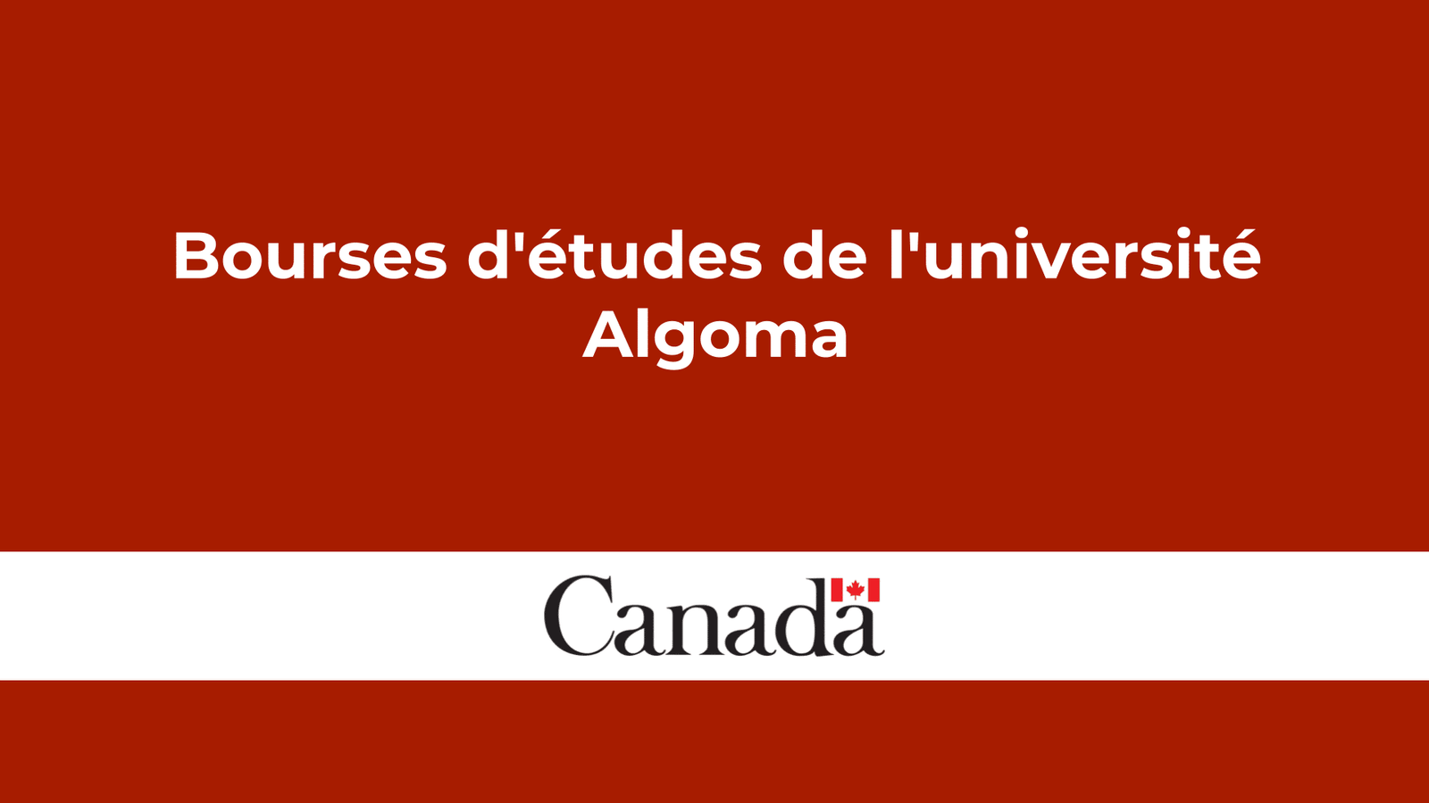 Bourses d'études université Algoma